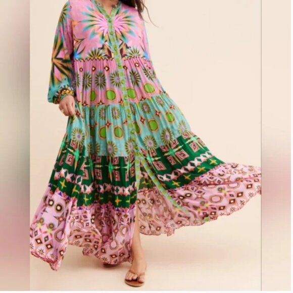 Anthropologie Button Down Maxi Dress size XS - Picture 4 of 10